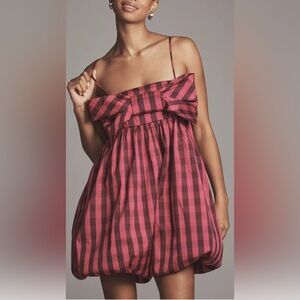 Maeve Bow Bubble Fit & Flare Mini Dress size SP